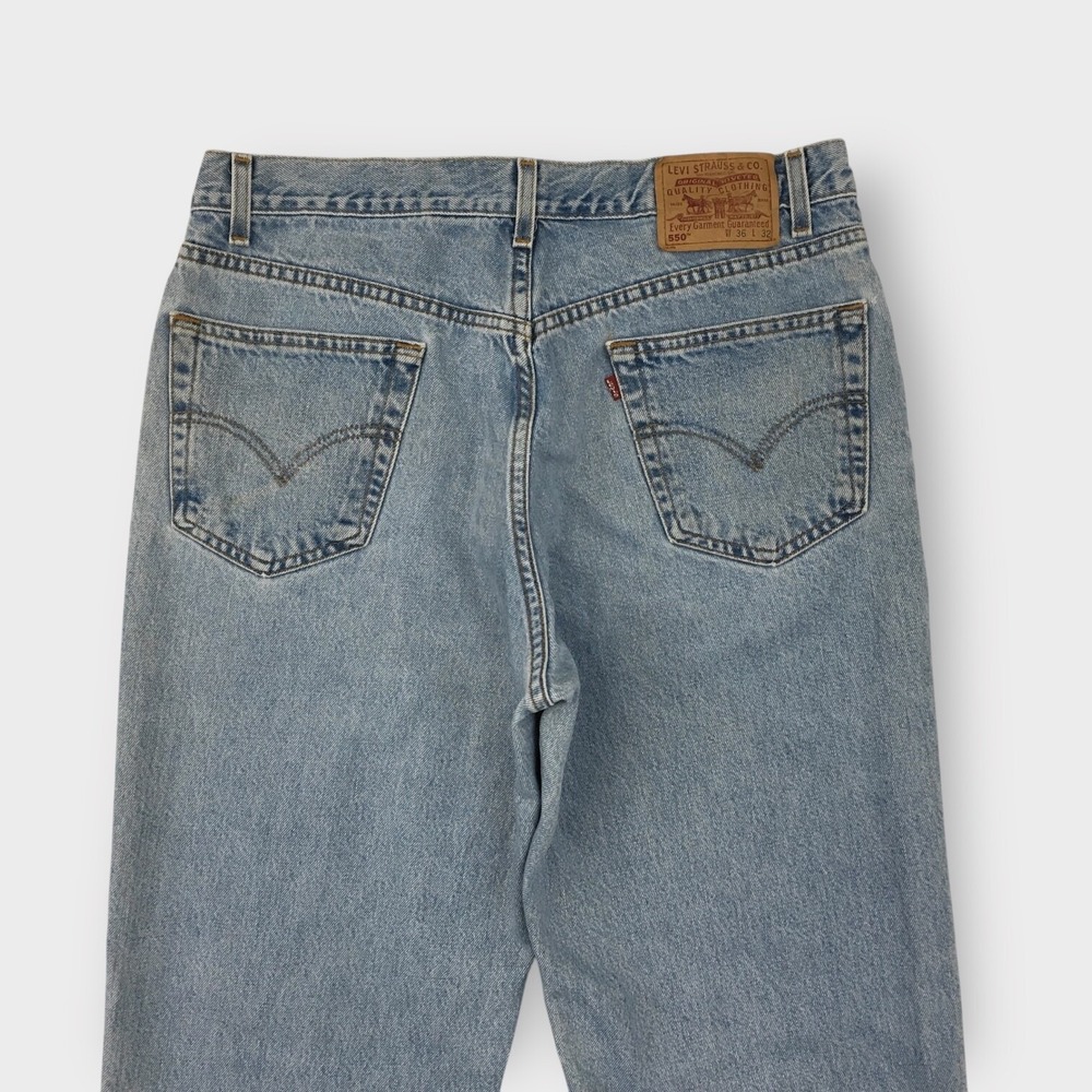 Vintage 90s Levis 550 Mens Jeans Relaxed Fit Blue Denim Size 34 x 31 Y2K